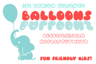 Balloons Typeface: A Playful Display Font for Creative Makers