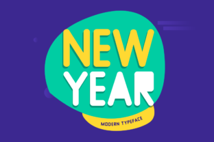 New Year Typeface: A Cute Display Font for Festive Branding