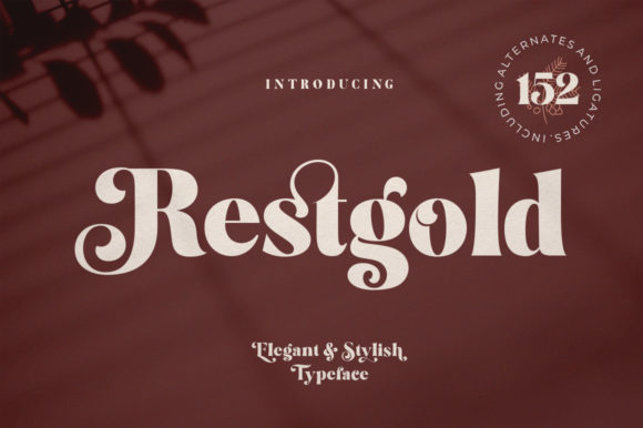 Restgold: A Modern Display Font for Premium Craft Projects