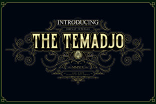 Temadjo: A Classic Display Font for Timeless Handmade Designs