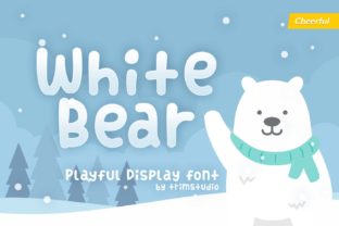 White Bear Display Font Review for Winter Crafts